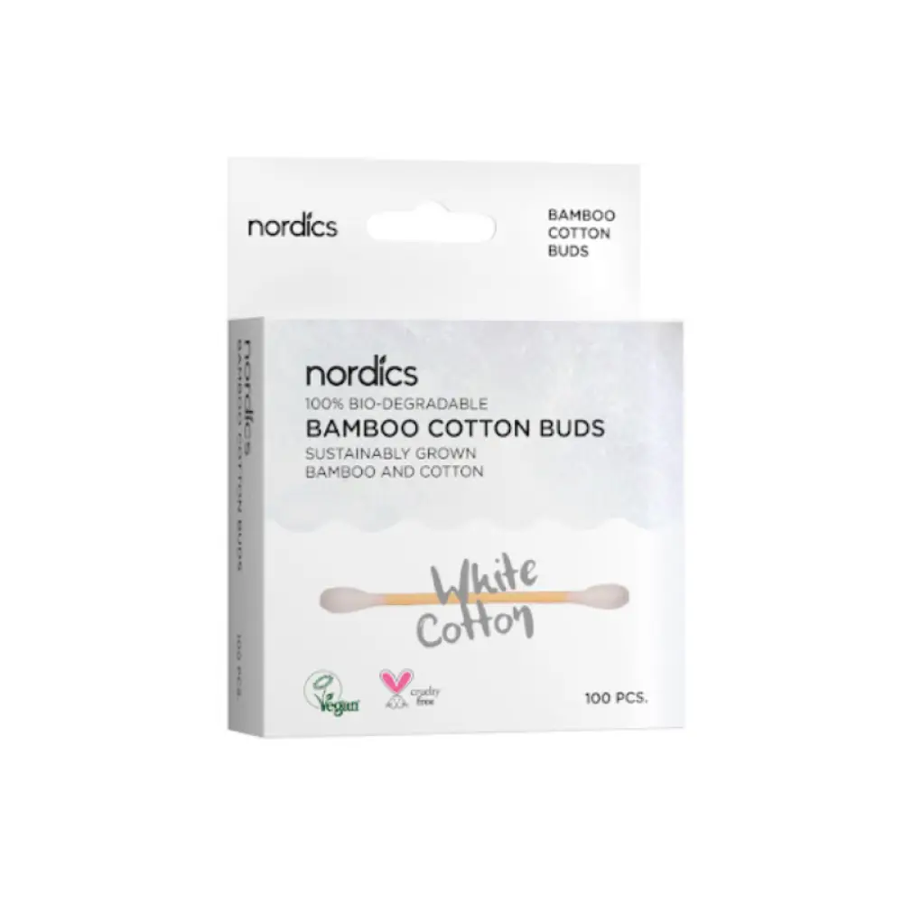 Bio Wattestäbchen Bambus + Bio Baumwolle - Weiß - Nordics — Don Dandrea Deutschland