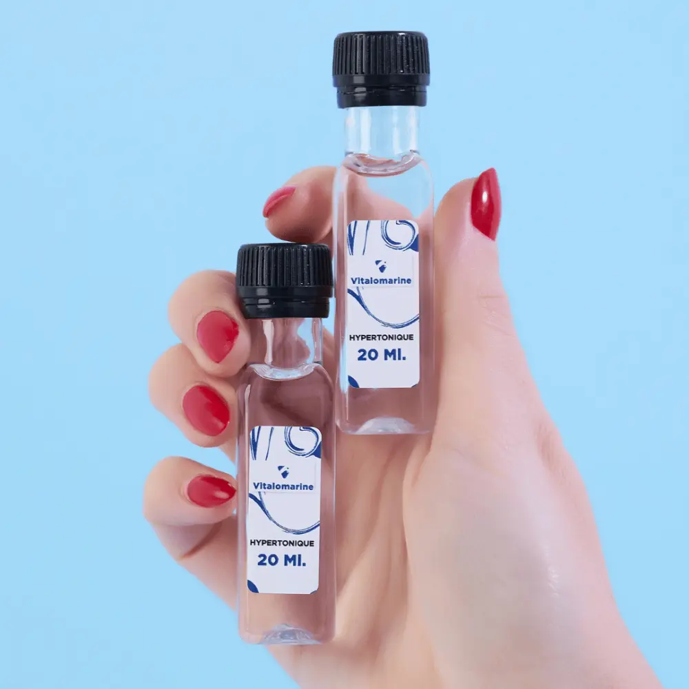 Eau de mer hypertonique monodoses - Riche en minéraux essentiels — Vitalomarine