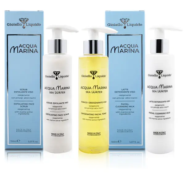 Set de soins visage Acqua Marina - Peeling, tonique & lait nettoyant