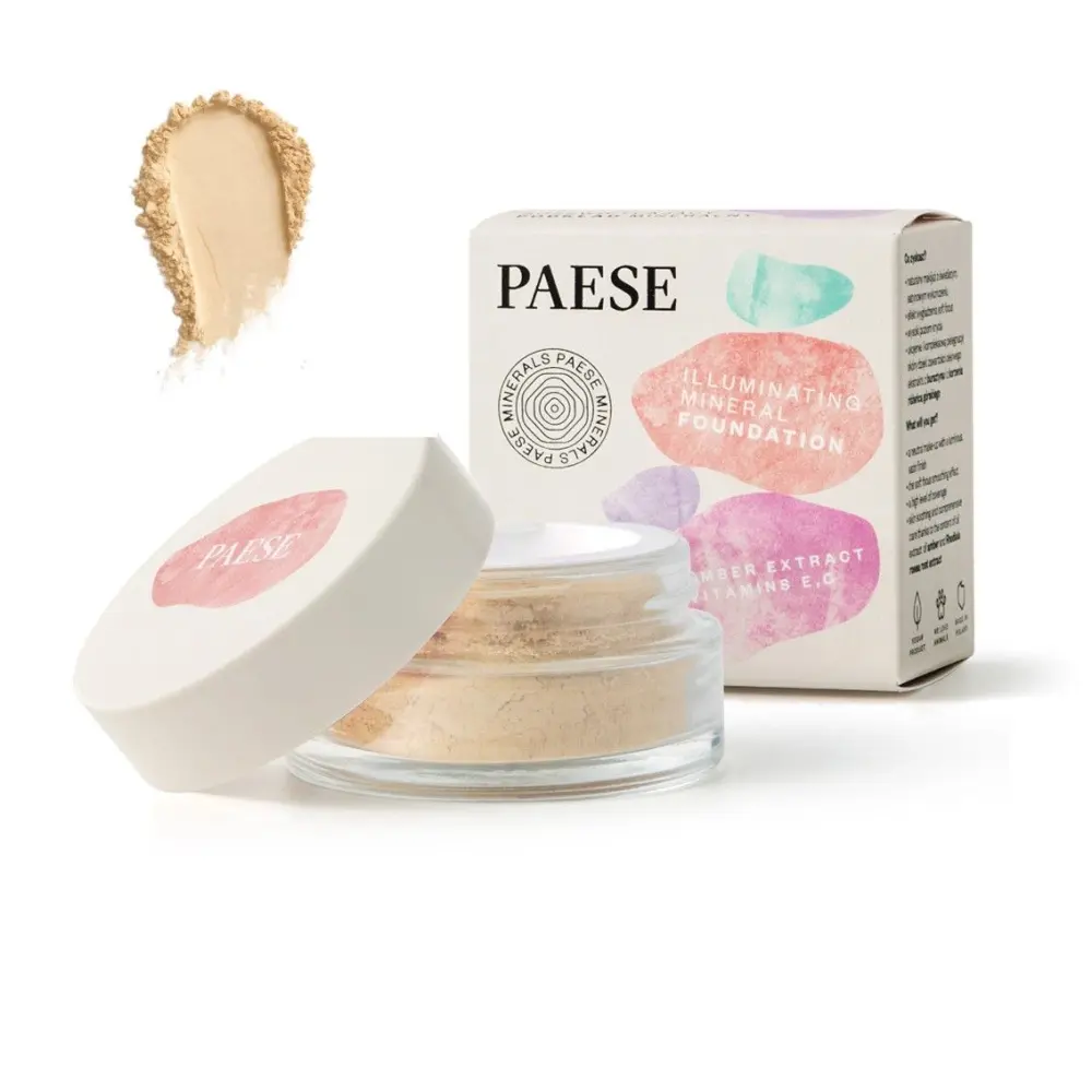 Fond de teint minéral illuminant vegan PAESE - 201W Beige — SDI Paris