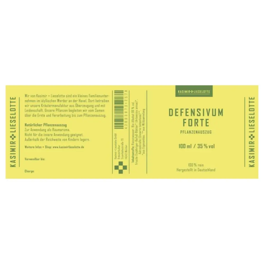 Defensivum Forte Tinktur — Kasimir + Lieselotte