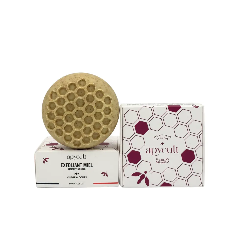 Exfoliant Miel Doux - Savon Surgras 9% - Miel Bio & Poudre de Noyaux de Prunes — Apycult