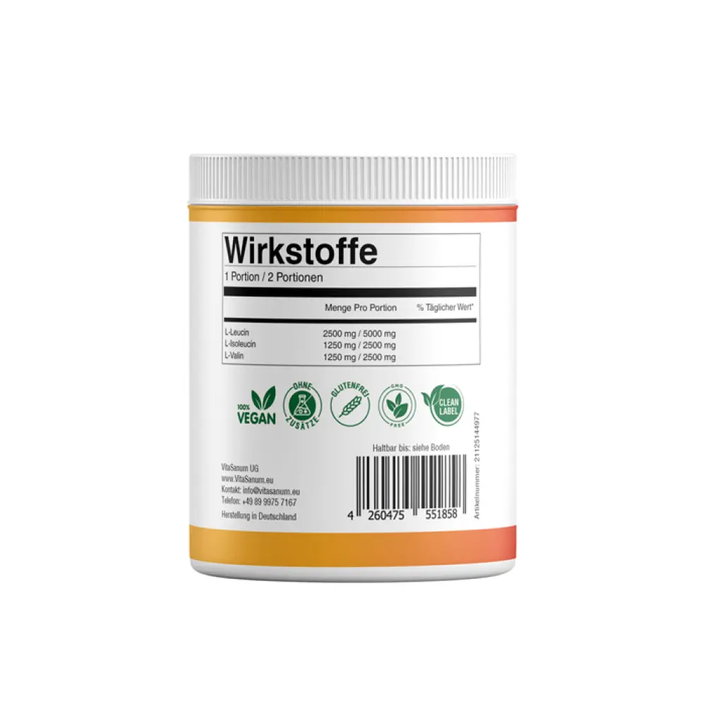 VitaSanum BCAA acides aminés ramifiés 5000 mg – 150 gélules — VitaSanum