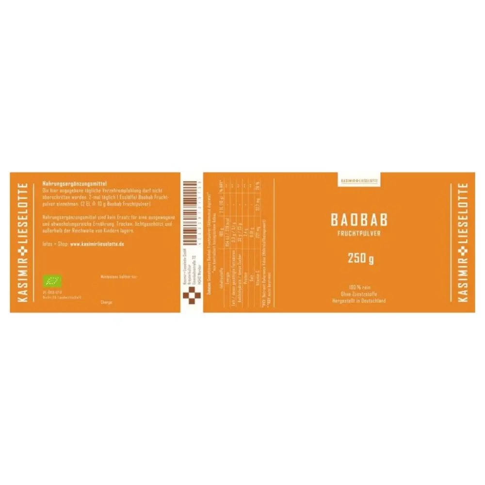 Poudre de baobab bio - 200 g — Kasimir + Lieselotte