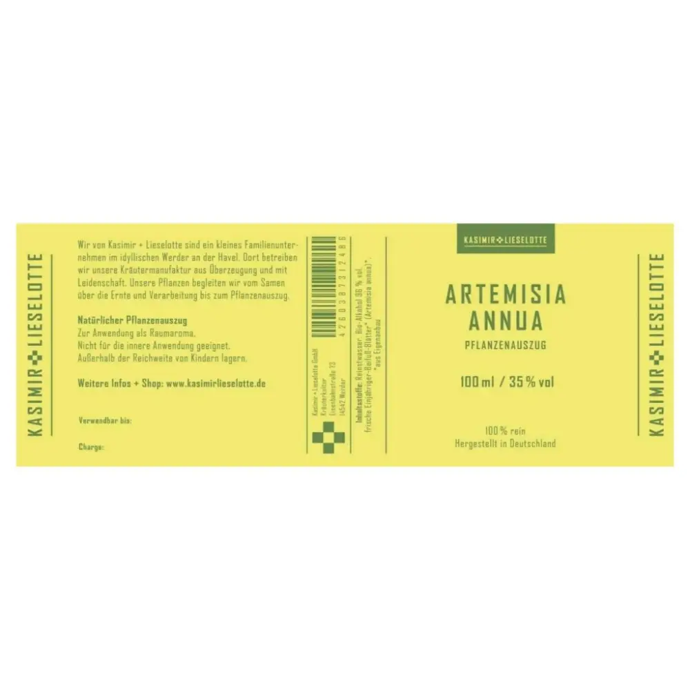 Extrait végétal d'Artemisia annua - parfum d'ambiance naturel — Kasimir + Lieselotte