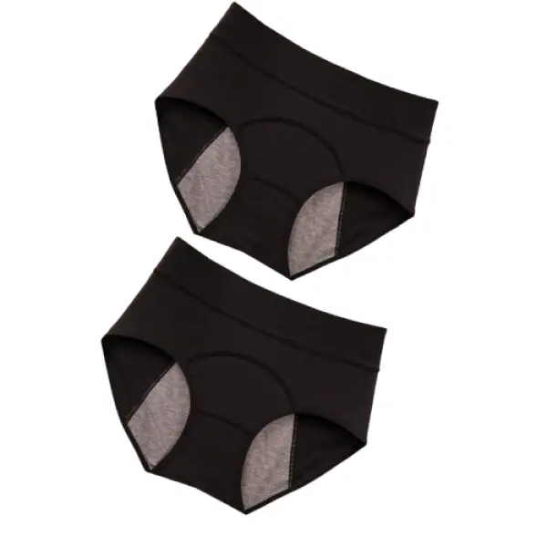 Indy - 2 Culottes Menstruelles - Noir - Taille: 20, M