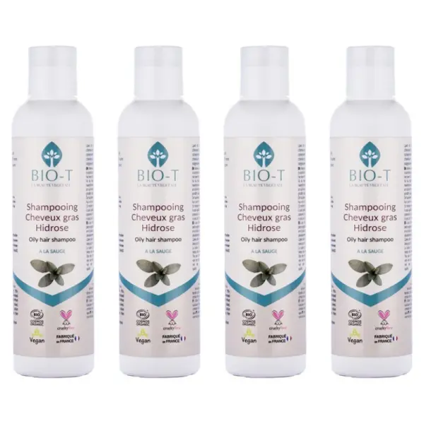 Bio Shampoo für fettendes Haar - 4er Pack
