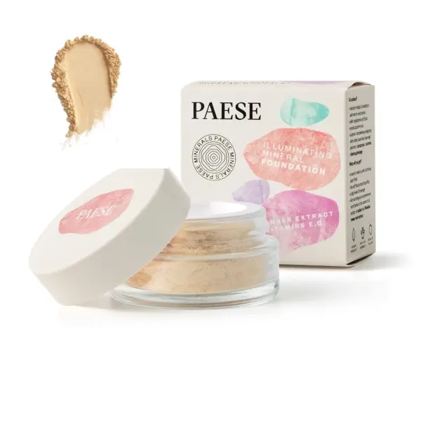 Fond de teint minéral illuminant vegan PAESE - 204W Honey