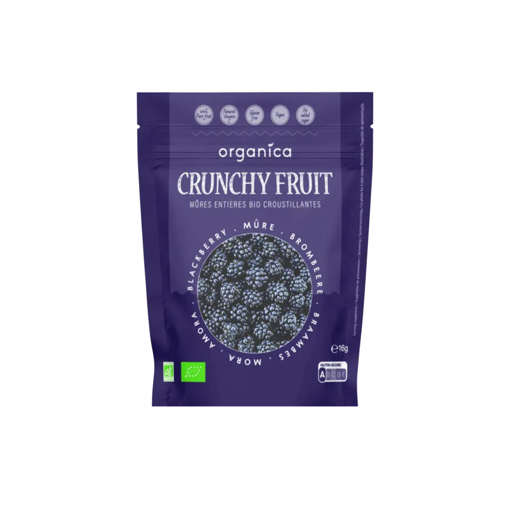 Crunchy Fruit Mûre Lyophilisée Bio - Lot de 5 — Organica Crunchy Fruit