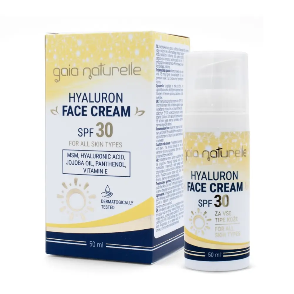 Hyaluron Gesichtscreme LSF 30 — Gaia Naturelle