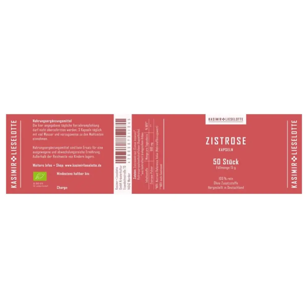 Zistrose Kapseln Bio — Kasimir + Lieselotte