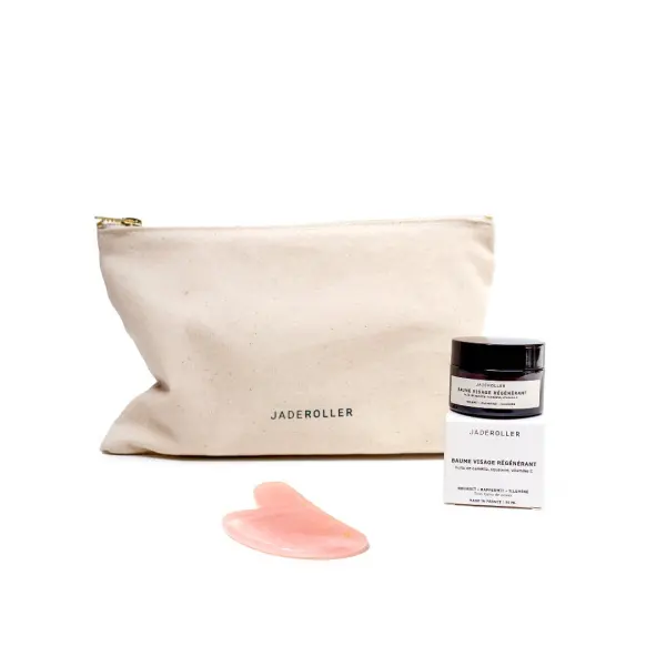 Routine Gua Sha & Balsam Tasche - Rosenquarz