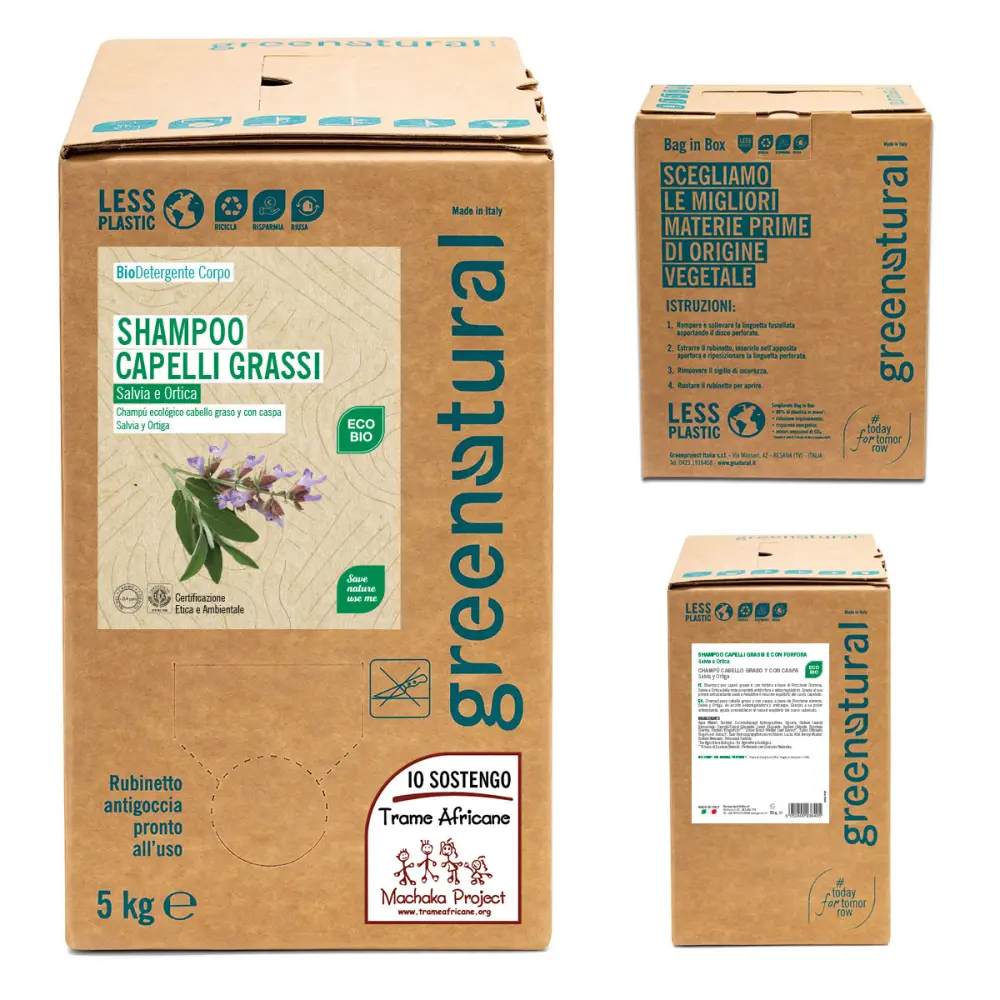 Shampoo Capelli Grassi e con Forfora Salvia & Ortica — greenatural