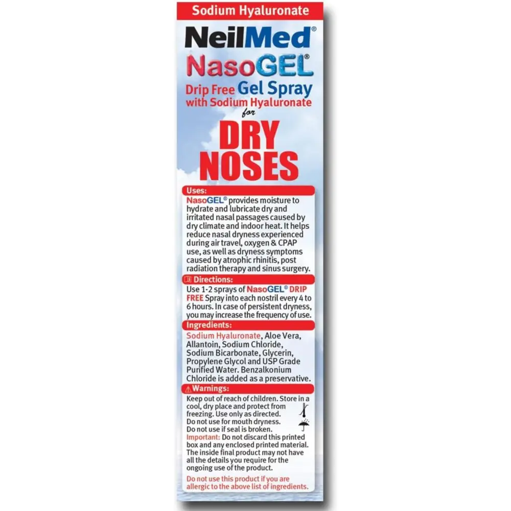 Spray nasal hydratant à l'hyaluronate de sodium et aloe vera - 30 mL — NeilMed®