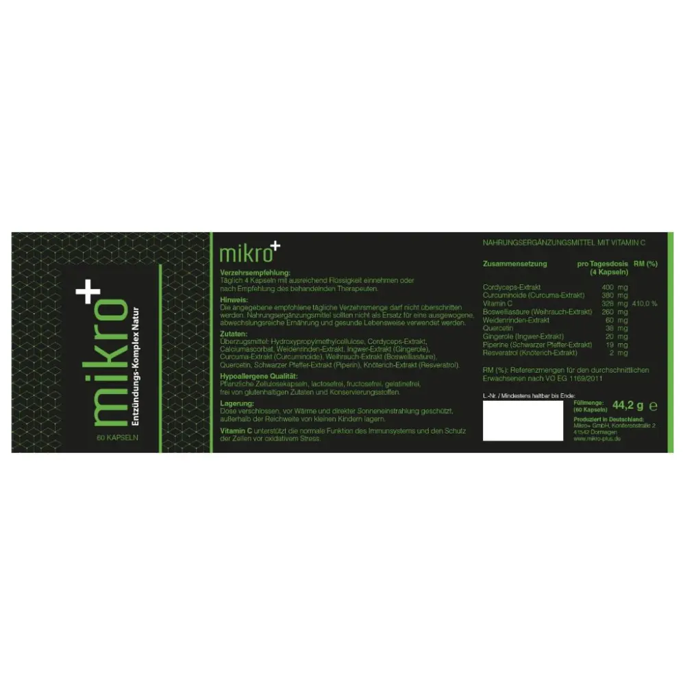 Entzündungs-Komplex Natur – 60 Kapseln — mikro+