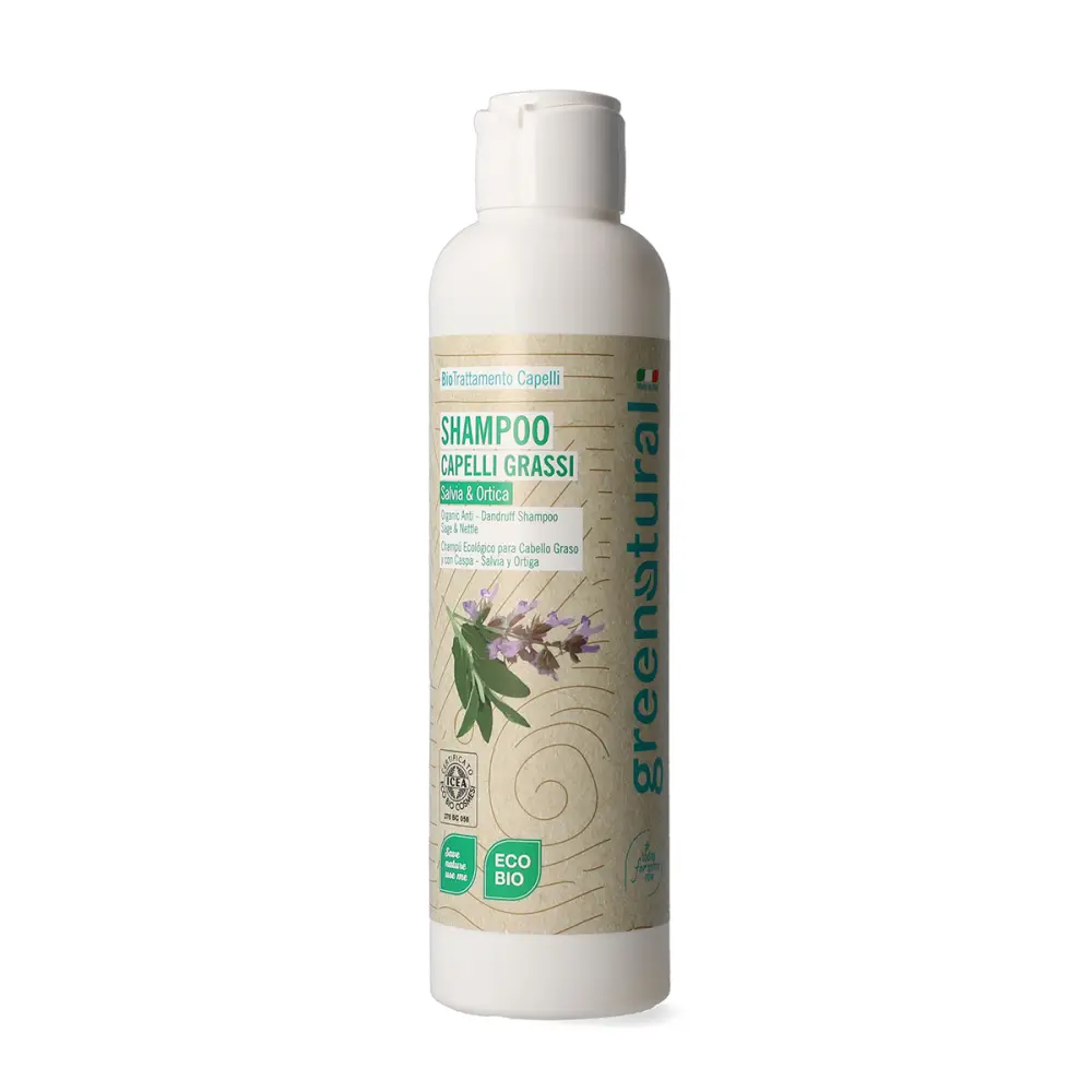 Shampoo Capelli Grassi e con Forfora Salvia & Ortica — greenatural