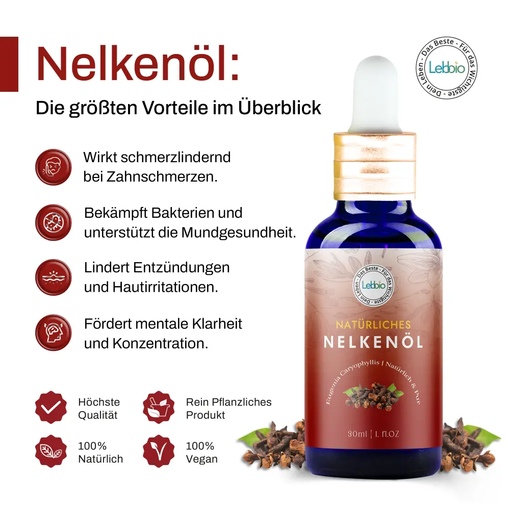Nelkenöl - 100% Pur und natürlich — Lebbio