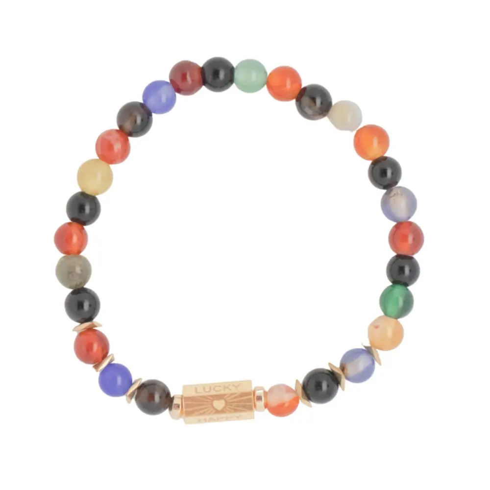 Bracelet Agate Multi Caixa en pierre naturelle — Paloma de Bahia