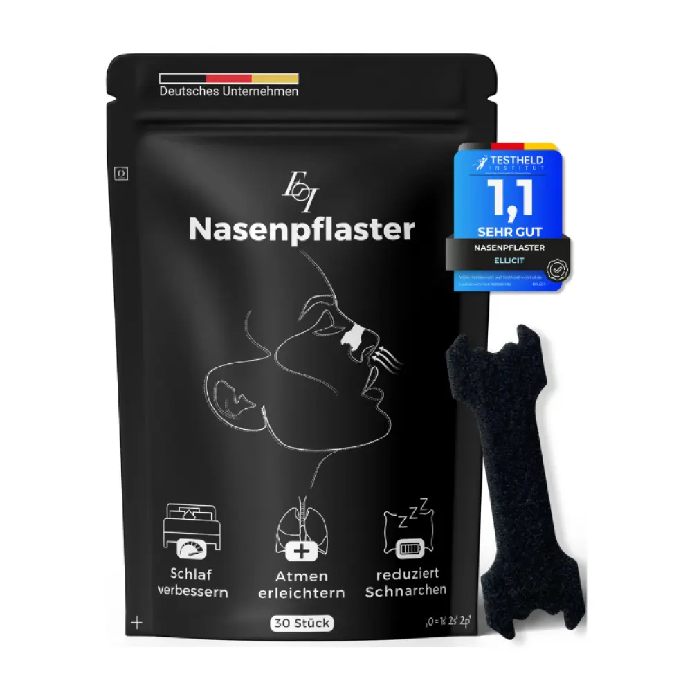 Comfort Nasenpflaster schwarz – Fördert die Nasenatmung & reduziert Schnarchen — ELLICIT®