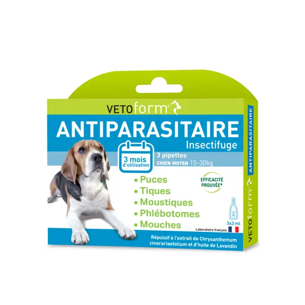 Anti Parasiten Pipetten mittelgroßer Hund