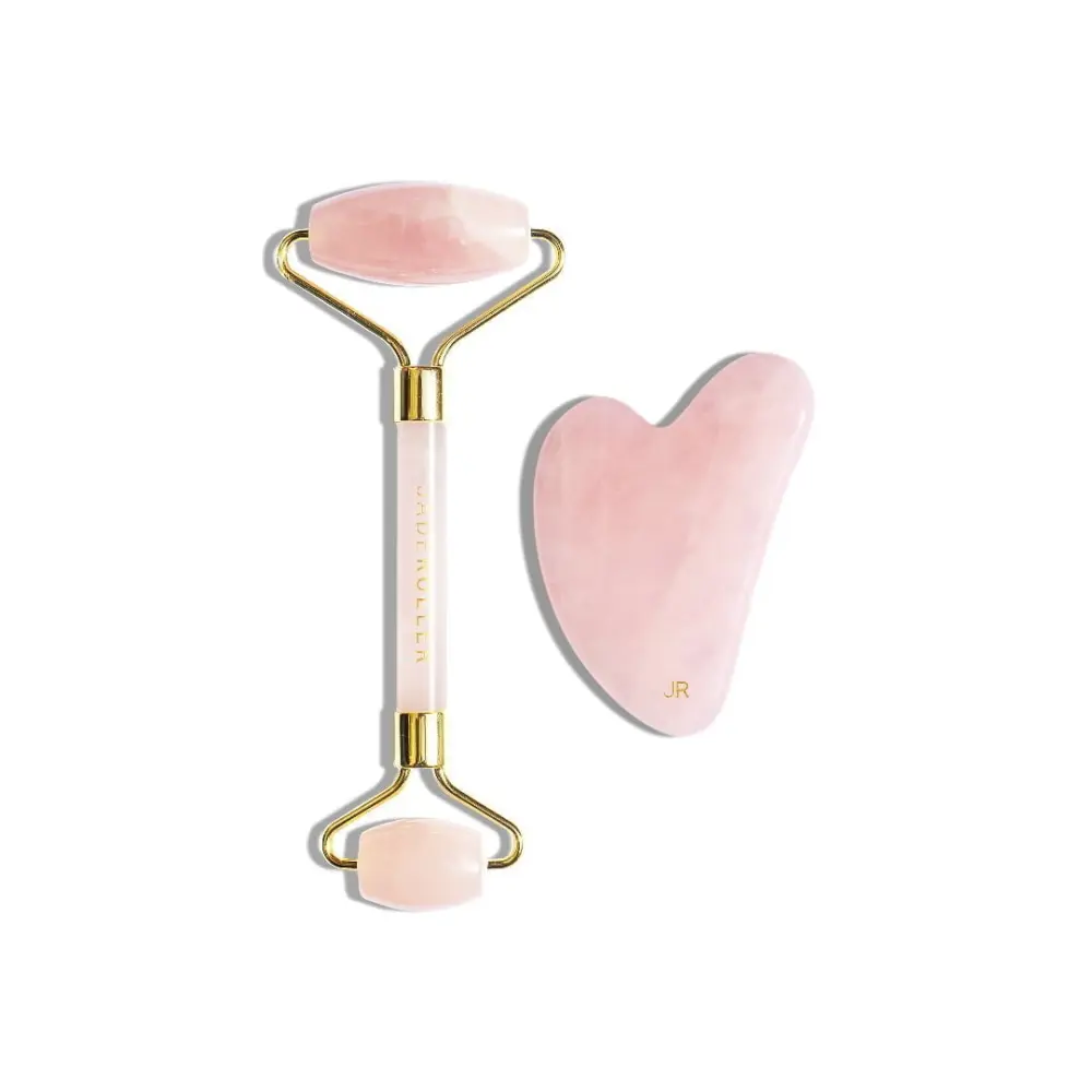Duo Roll On & Gua Sha - Quartz Rose — Jade Roller
