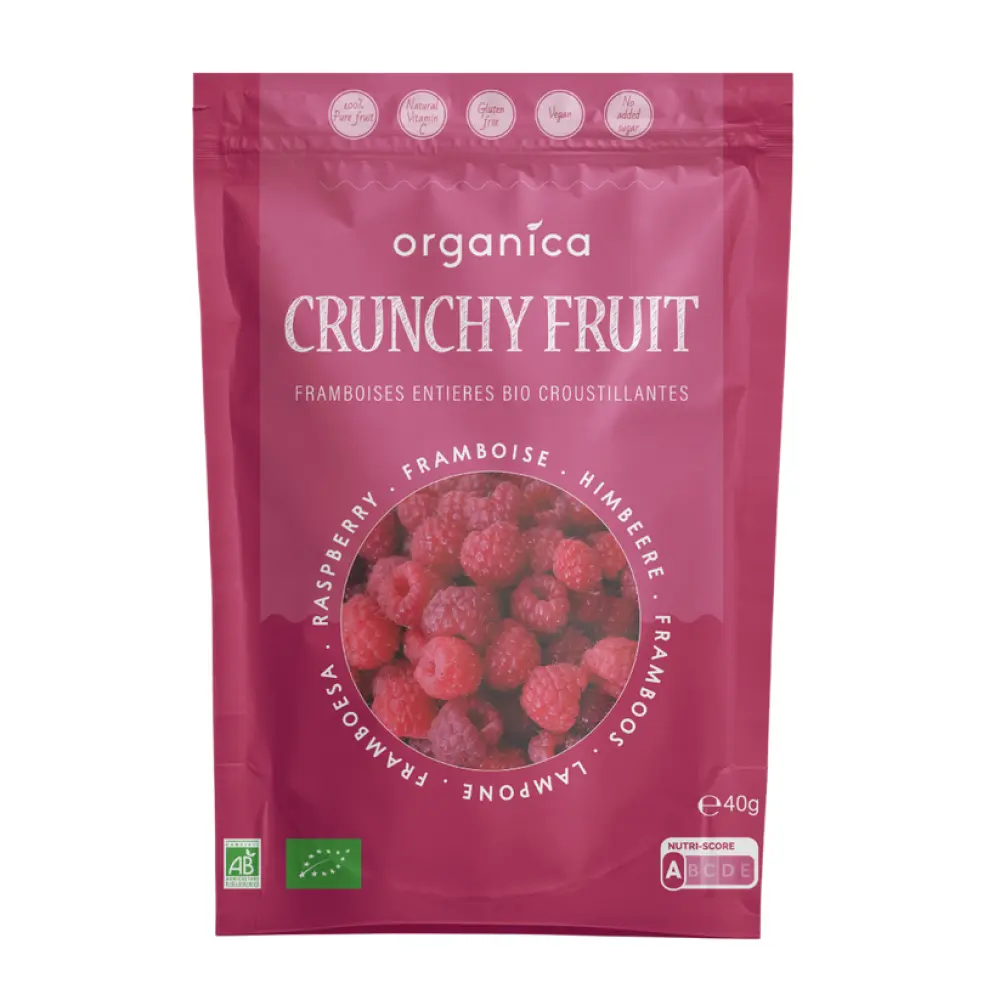 Crunchy Fruit Family Framboise Bio - Lot de 5 — Organica Crunchy Fruit