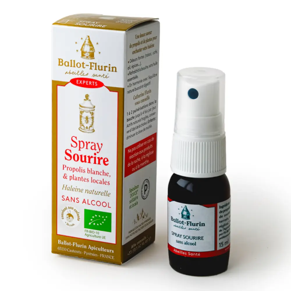 Spray Sourire - weißer Propolis-Mundspray, 15 ml — Ballot-Flurin