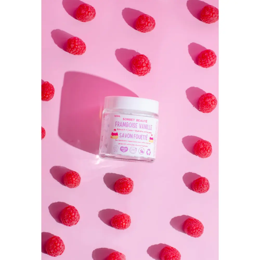 Savon fouetté Famboise & Vanille — Sorbet Beauté