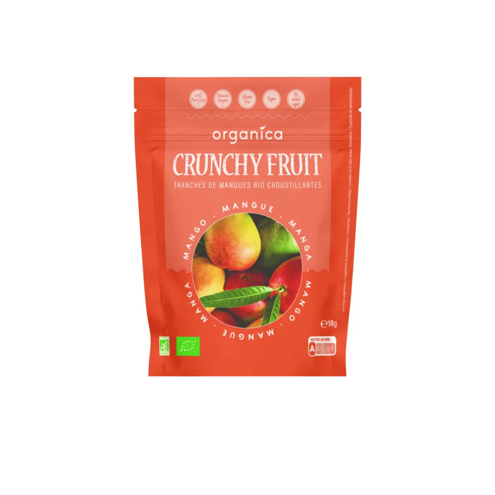Crunchy Fruit Mangue Lyophilisée Bio - Lot de 5 — Organica Crunchy Fruit