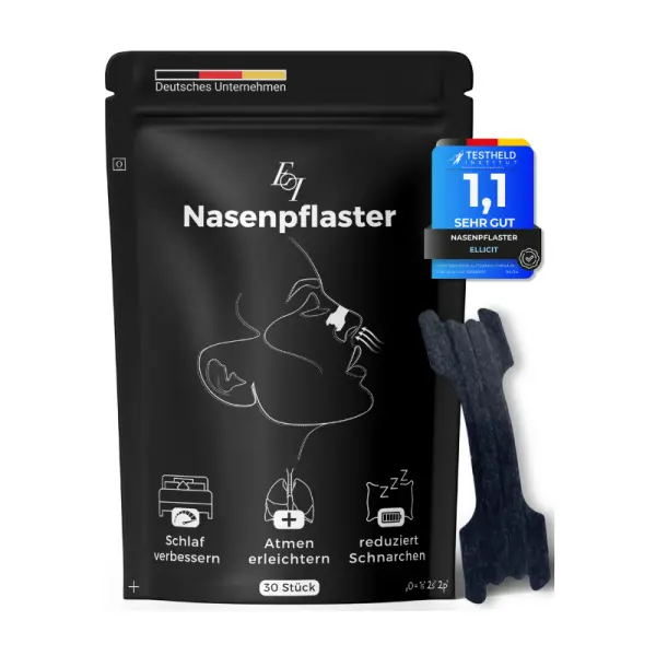 Performance Nasenpflaster schwarz – Fördert die Nasenatmung & reduziert Schnarchen