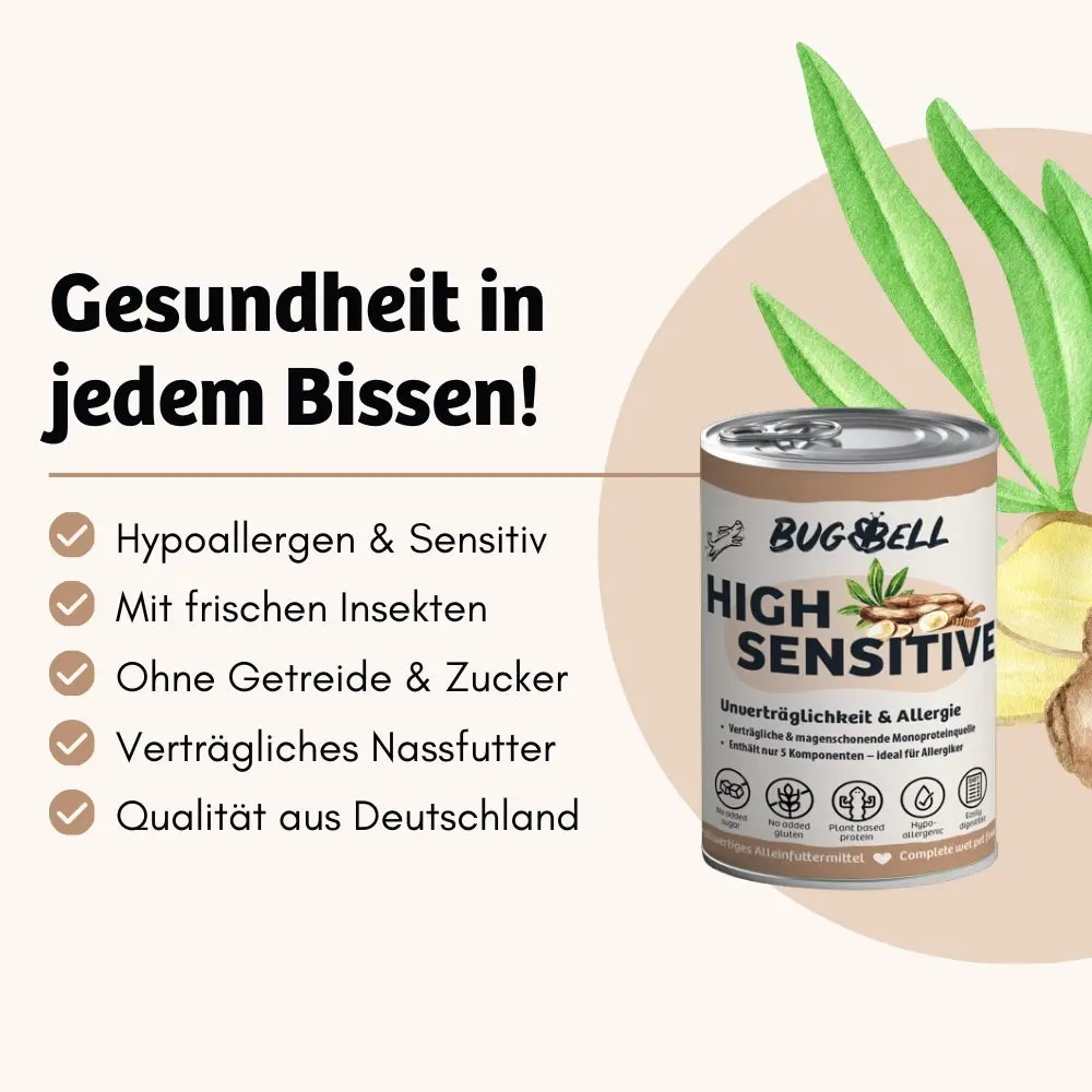 Nassfutter HighSensitive - Unverträglichkeit & Allergie — BugBell