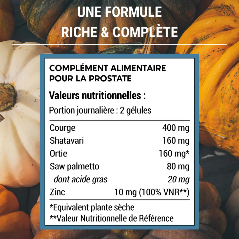 Formule Prostate - Rétention, Débit, Fréquence — Laboratoires Enova