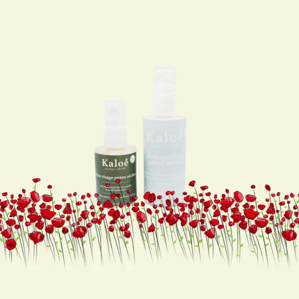 Routine visage 2 produits peaux sèches - Soin visage peaux sèches 30 ml + Démaquillant peaux sèches 50 ml