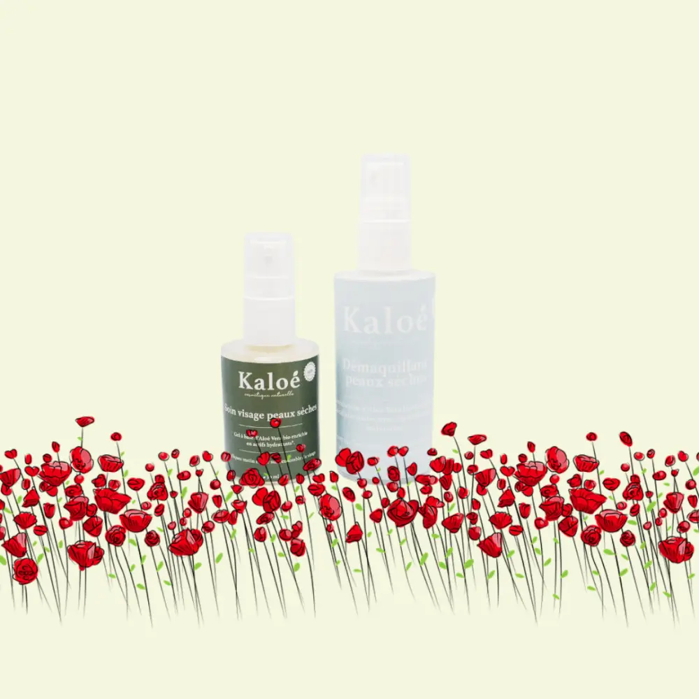 Routine visage 2 produits peaux sèches - Soin visage peaux sèches 30 ml + Démaquillant peaux sèches 50 ml — Kaloé