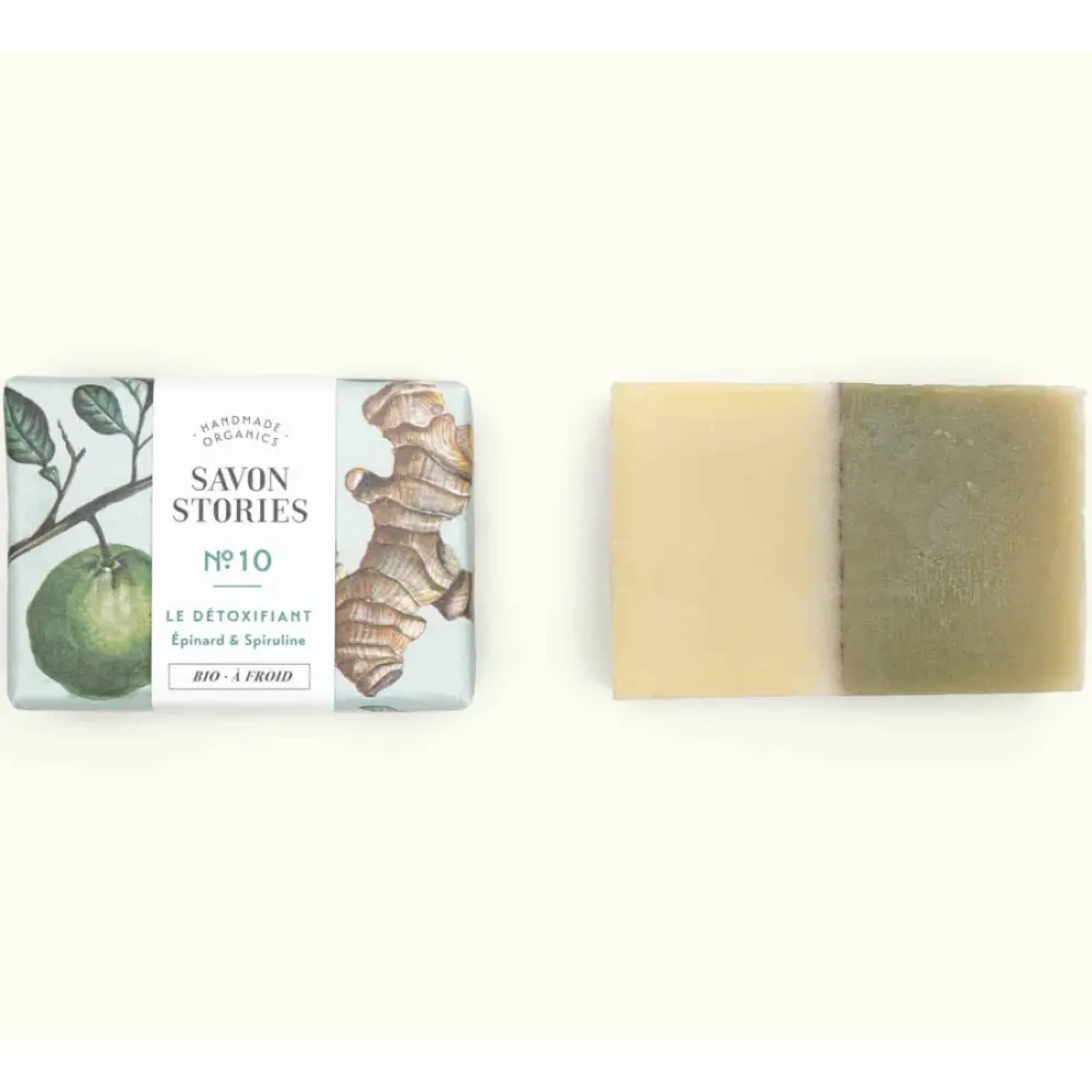 N°10 Le Détoxifiant - Savon épinard & spiruline - 50 g — Savon Stories