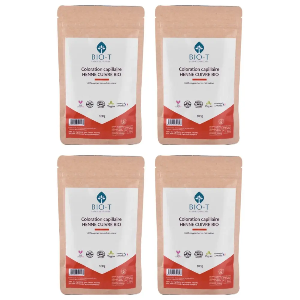 Kupfer Bio Henna - 4er Pack — Bio-T