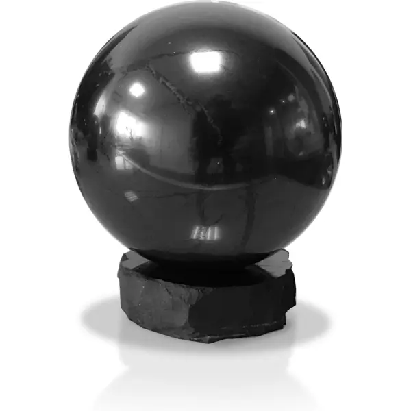 Shungite Sphère à poser - Diamètre 10cm - Socle inclus