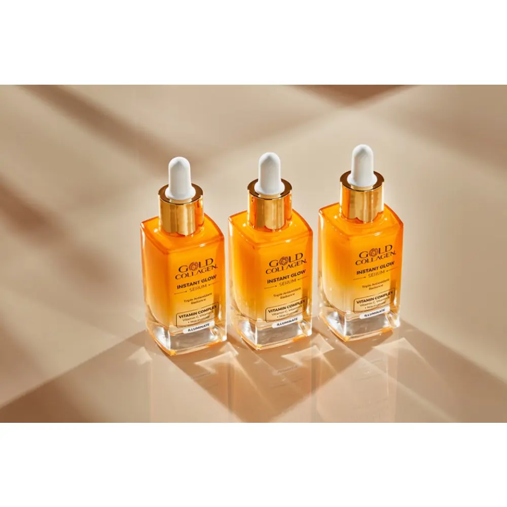 Instant Glow Serum - Gesichtsserum mit Vitamin C, E, Niacinamid — Gold Collagen