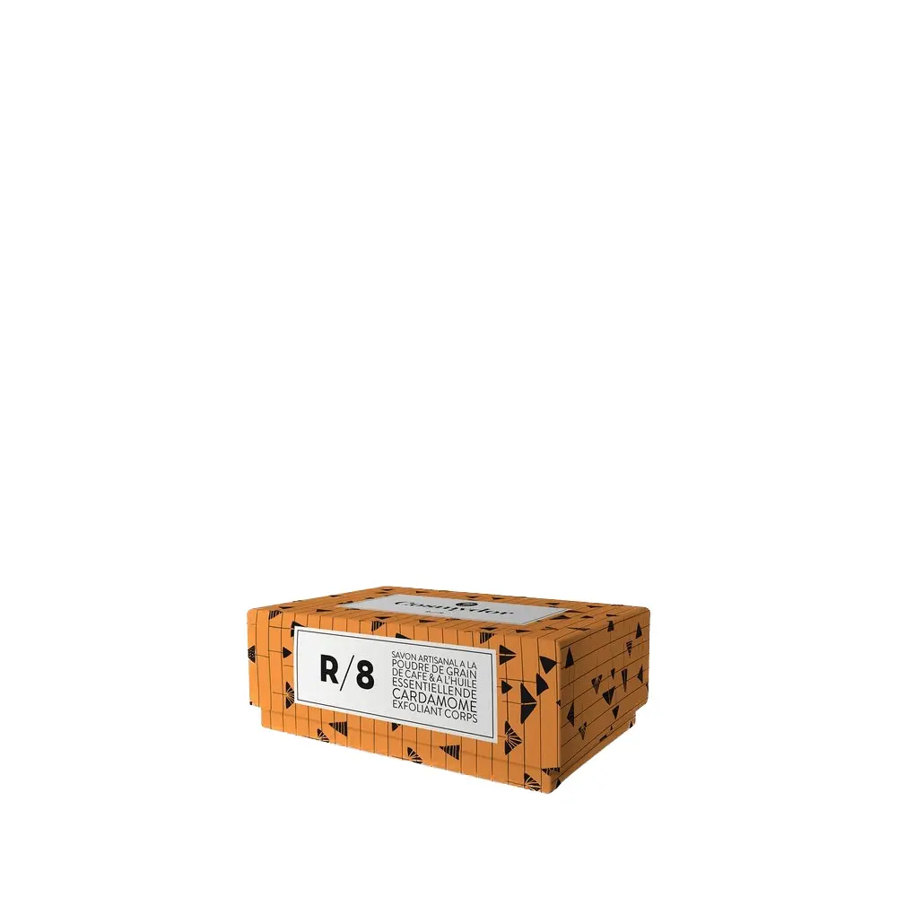R/8 Savon Artisanal Poudre de Grain de Café & Huile Essentielle de Cardamome — Cosmydor