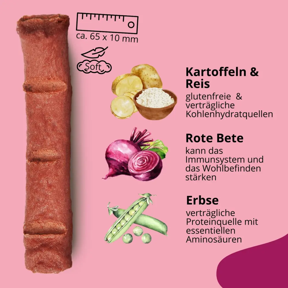 Softe Knabbersticks - Rote Bete - Veganer Hundesnack — BugBell