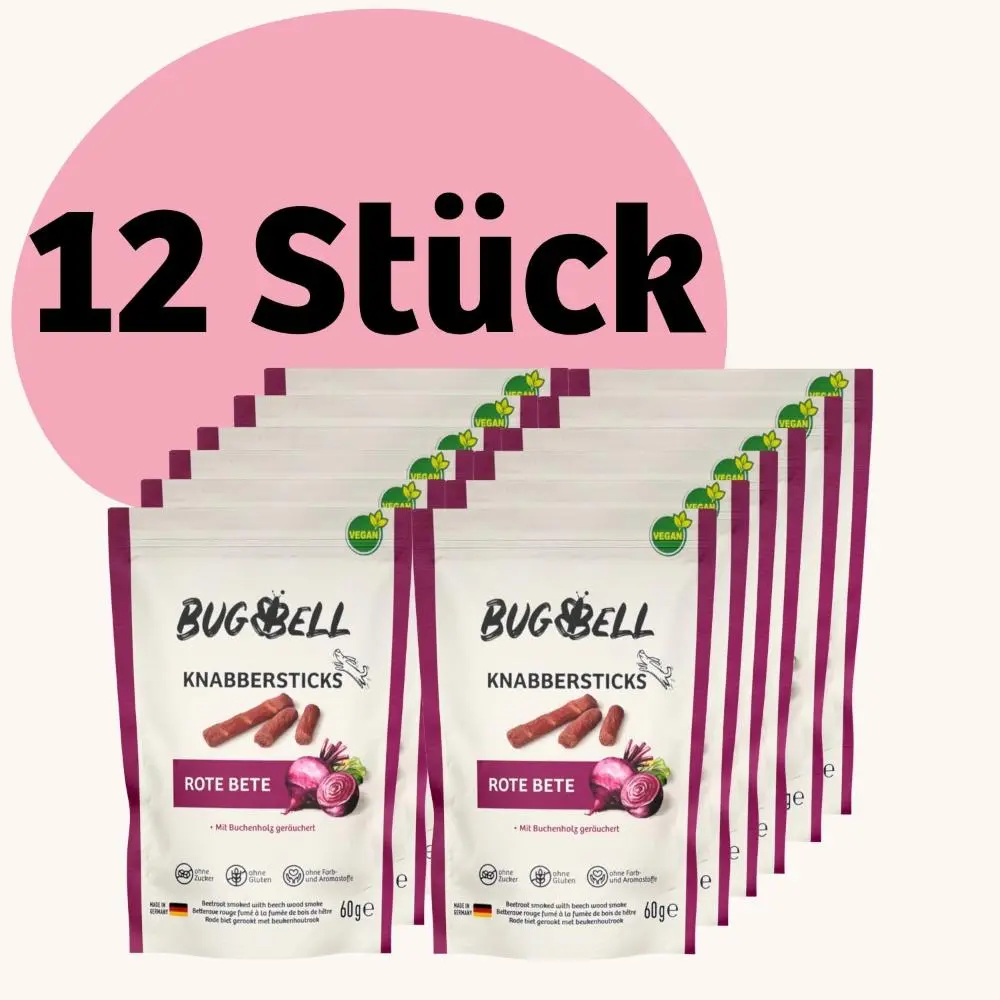 Softe Knabbersticks - Rote Bete - Veganer Hundesnack — BugBell