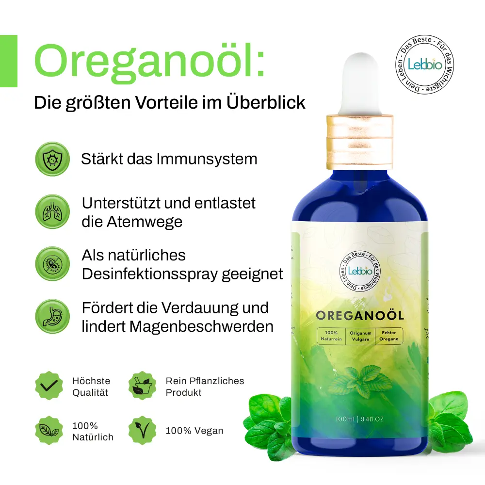 Oreganoöl - 100% Pur und natürlich — Lebbio