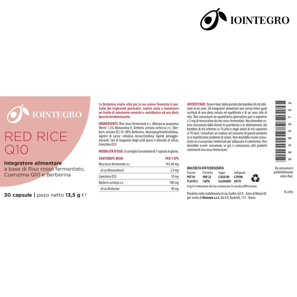 Riso Rosso Q10 — IOINTEGRO