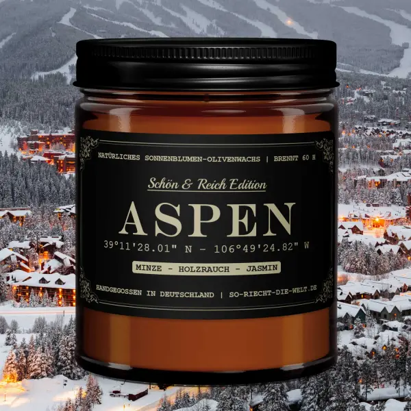 Bougie Aspen - Édition Beautiful & Rich - Menthe | fumée de bois | jasmin