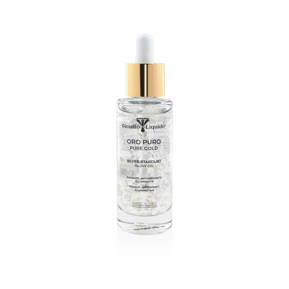 Set de soins anti-âge Oro Puro - Crème visage 24h & Huile Glow à l'argent — Gioiello Liquido