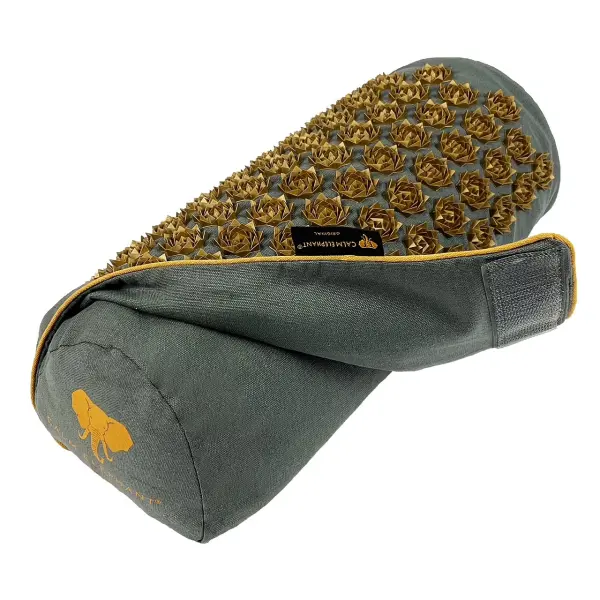 Coussin d'acupression 2 en 1 Premium Gris & Or
