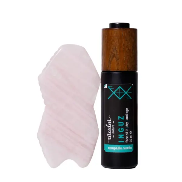 INGUZ Kit de massage facial Huile pour le visage & Guasha