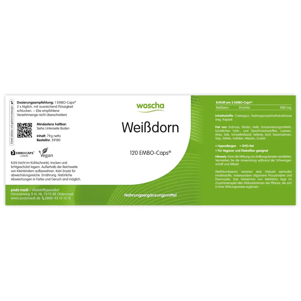 Aubépine extrait 10:1, vitexine 2 % - cœur et circulation — woscha
