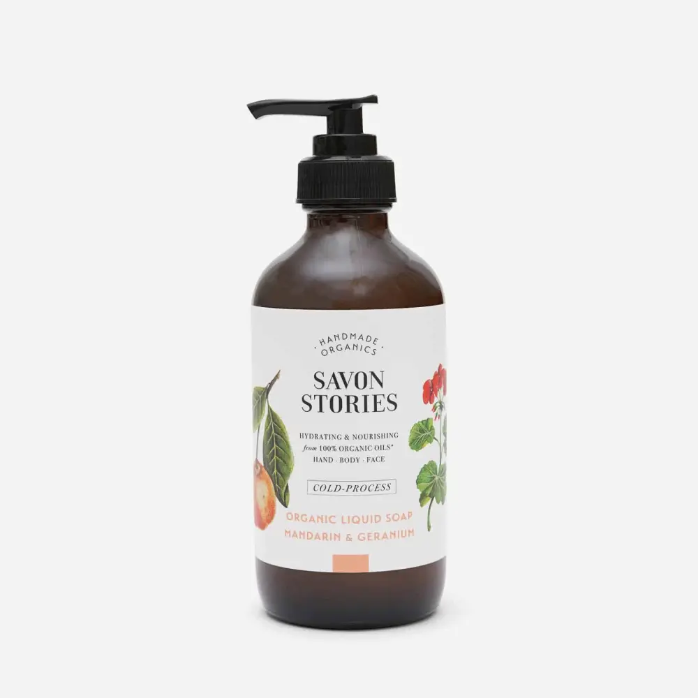 Savon liquide bio Mandarine & Géranium — Savon Stories