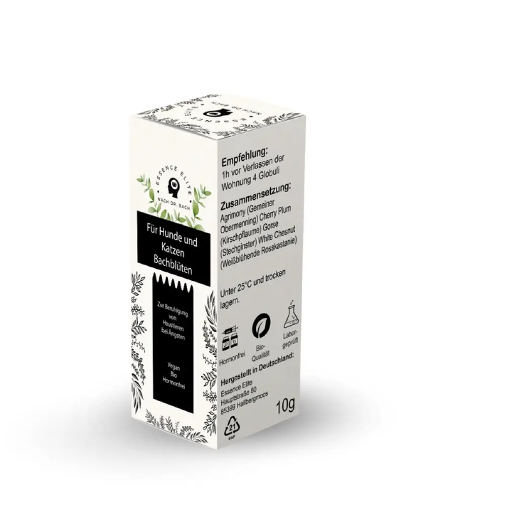 Essence Elite Bachblüten Globuli für Hunde und Katzen — Essence Elite